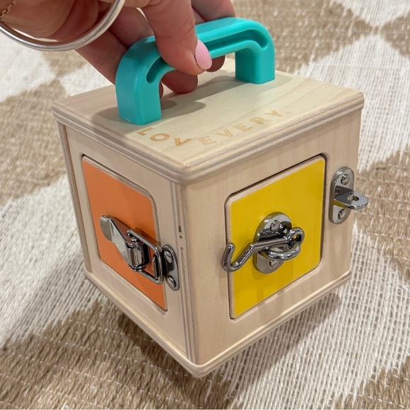 LOVEVERY Wooden Toy Lock Box Latches “The Realist” Montessori Learning toddler - Picture 1 of 9